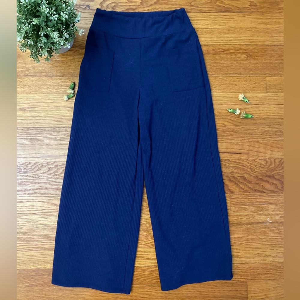 Trouser girls color navy blue size: M